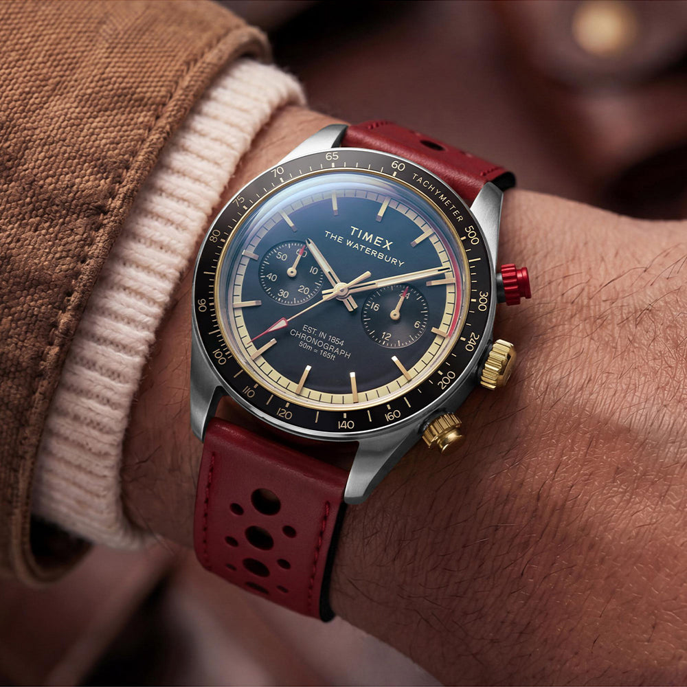 Waterbury Heritage Chronograph 39mm Leather Band