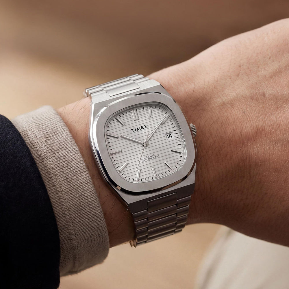 Timex E Line Automatic 38mm Stainless Steel Band