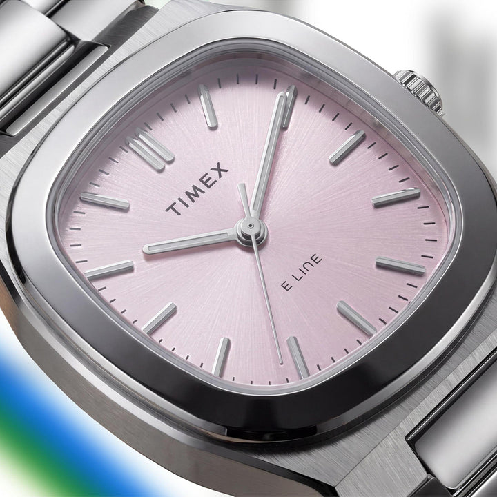 Timex Quartz E Line 3-Hand 30mm Stainless Steel Band