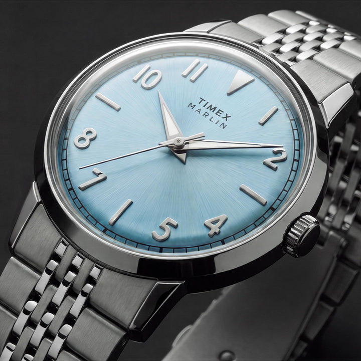 Marlin Quartz 3-Hand 34mm Stainless Steel Band