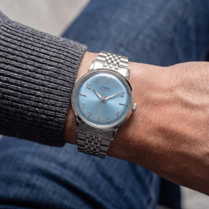 Marlin Quartz 3-Hand 34mm Stainless Steel Band