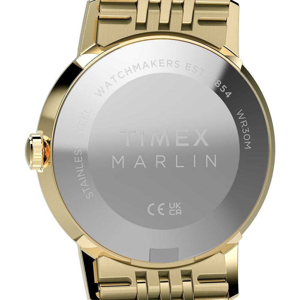 Marlin Quartz 3-Hand 34mm Stainless Steel Band