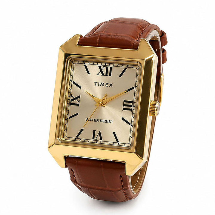 Elm Square 3-Hand 35mm Leather Band