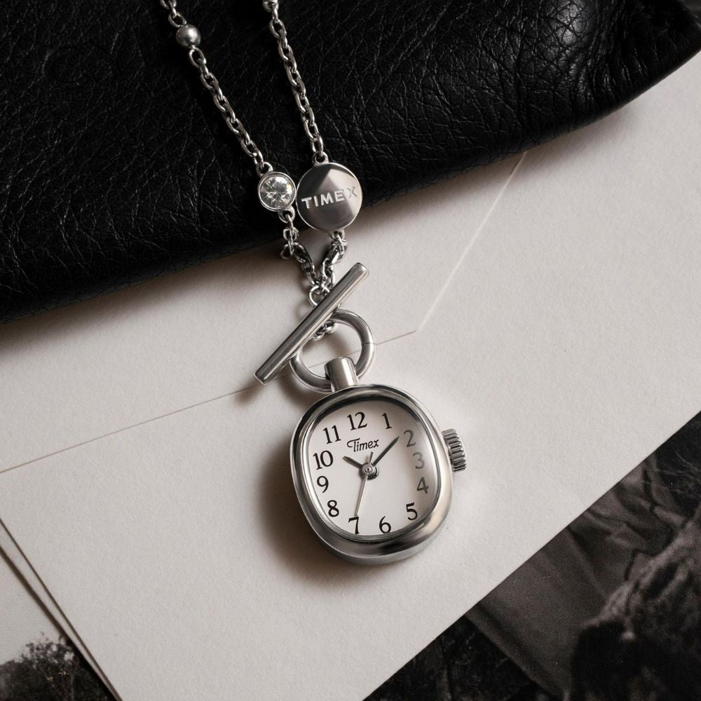 Timex Cavatina Mini Necklace 3-Hand 17mm Stainless Steel Band
