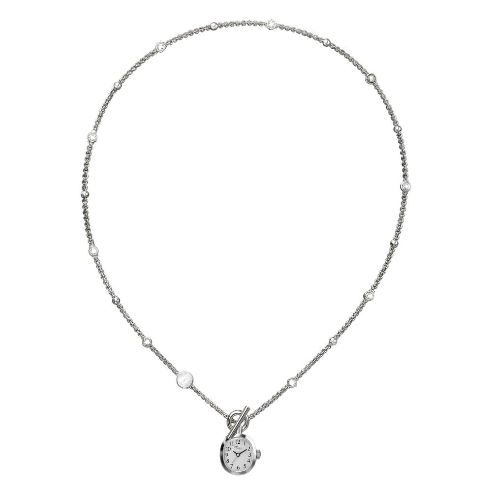 Timex Cavatina Mini Necklace 3-Hand 17mm Stainless Steel Band