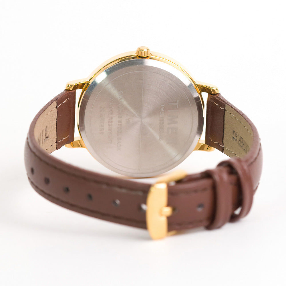 Monroe 3-Hand 34mm Leather Band