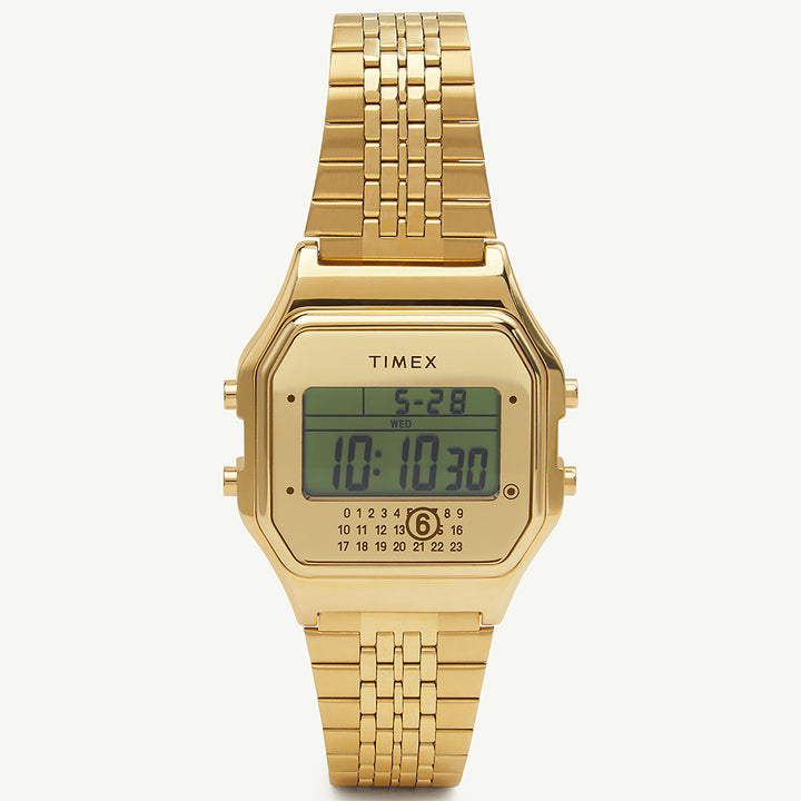 Timex x MM6 Digital 34mm Stainless Steel Band