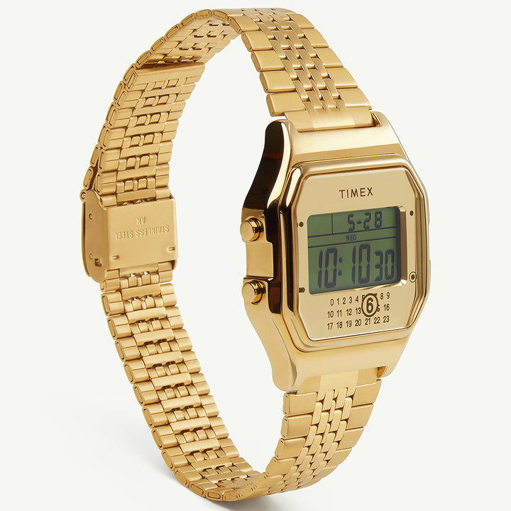 Timex x MM6 Digital 34mm Stainless Steel Band