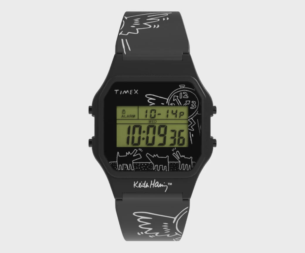 Timex x Keith Haring T80 Digital 34mm Resin Band