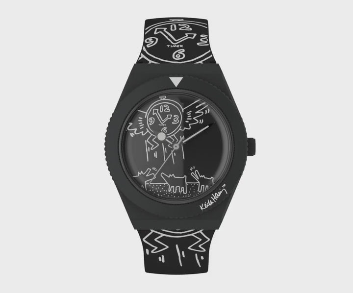 Timex x Keith Haring Q Timex 3-Hand 38mm Rubber Band