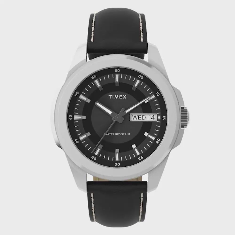 Essex Avenue Day-Date 45mm Leather Band