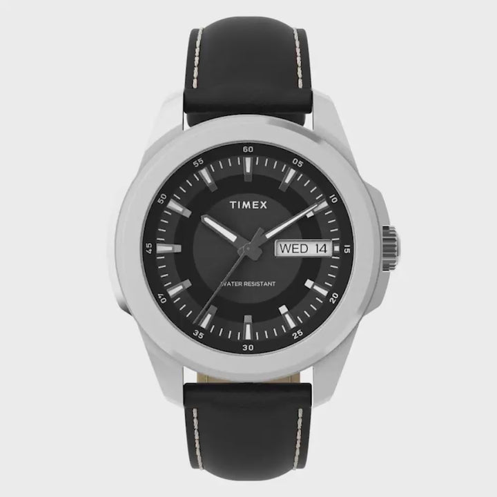 Essex Avenue Day-Date 45mm Leather Band