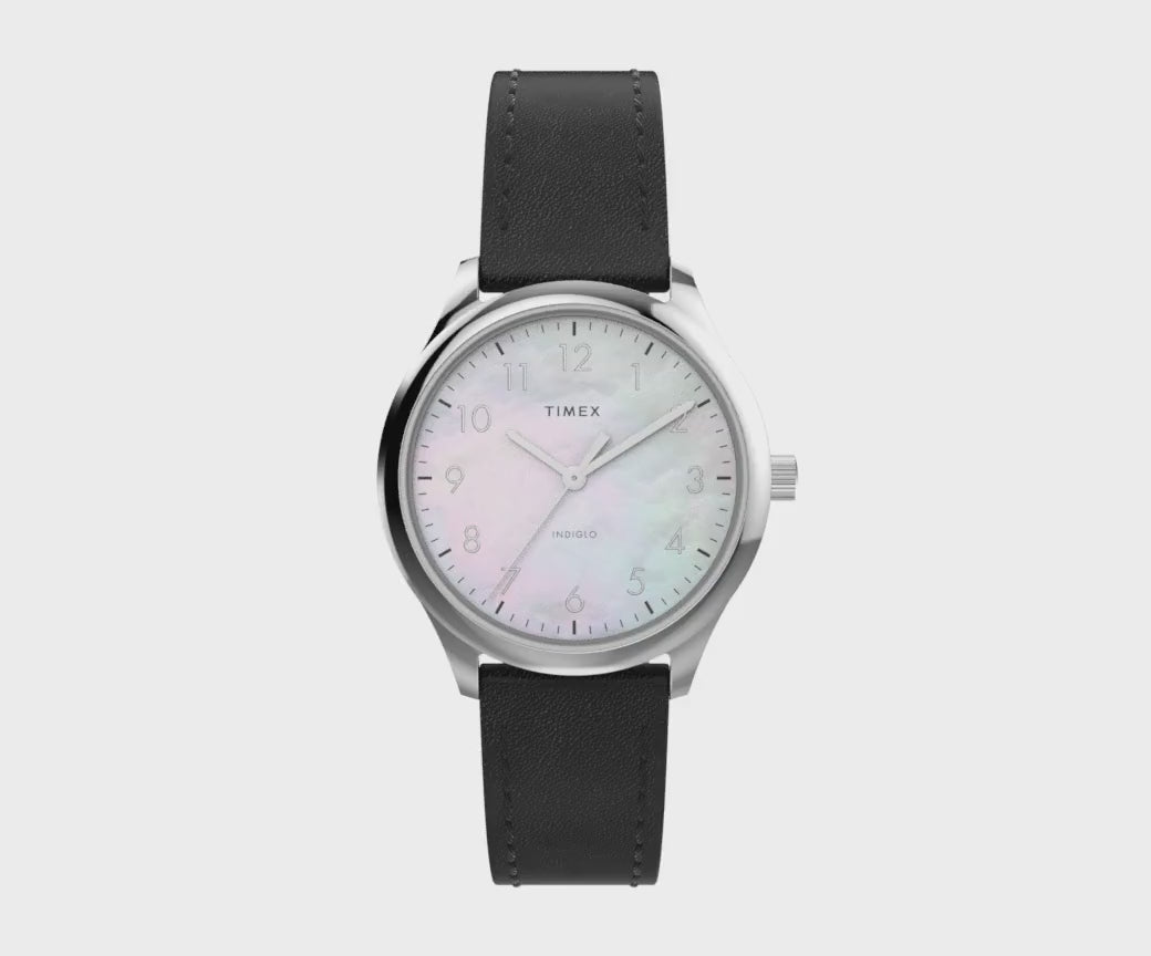 Modern Easy Reader 3-Hand 32mm Leather Band