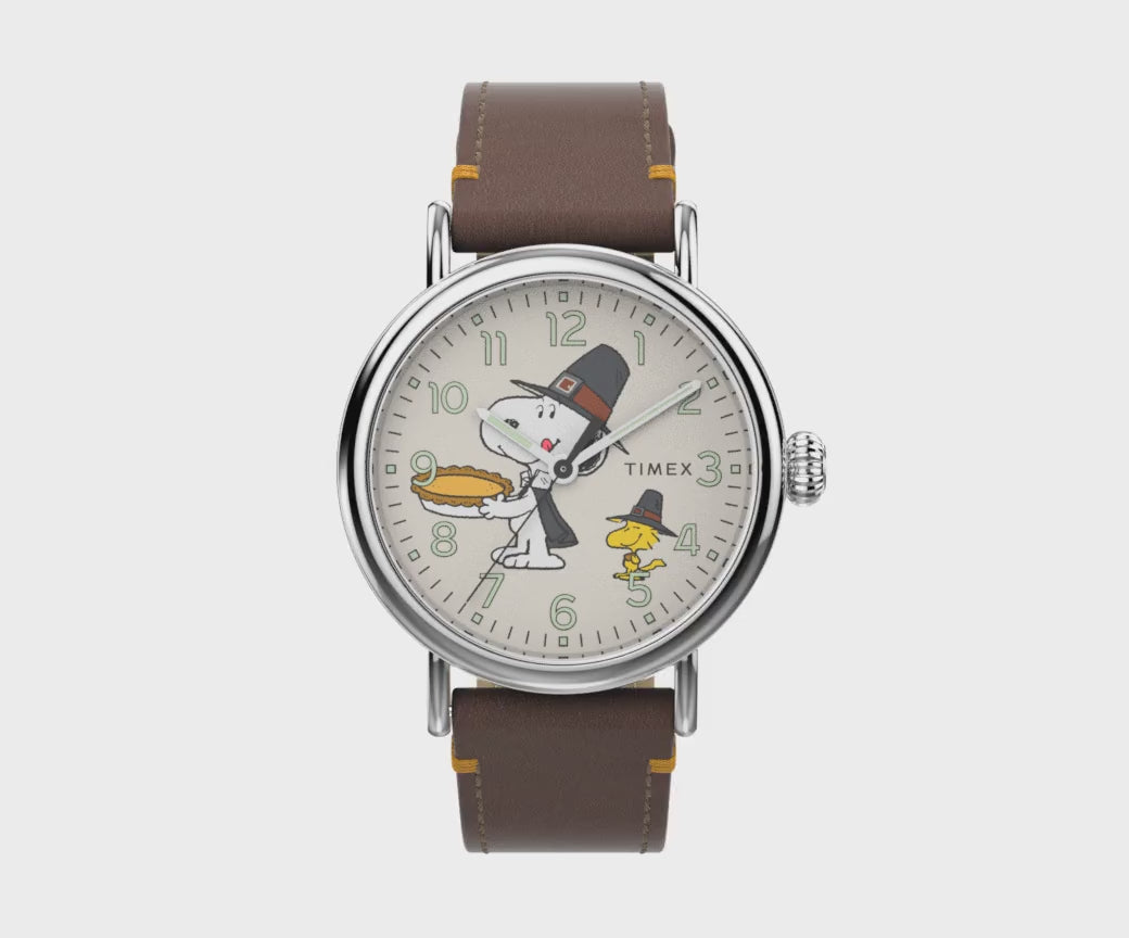 Standard x Peanuts 3-Hand 40mm Leather Band