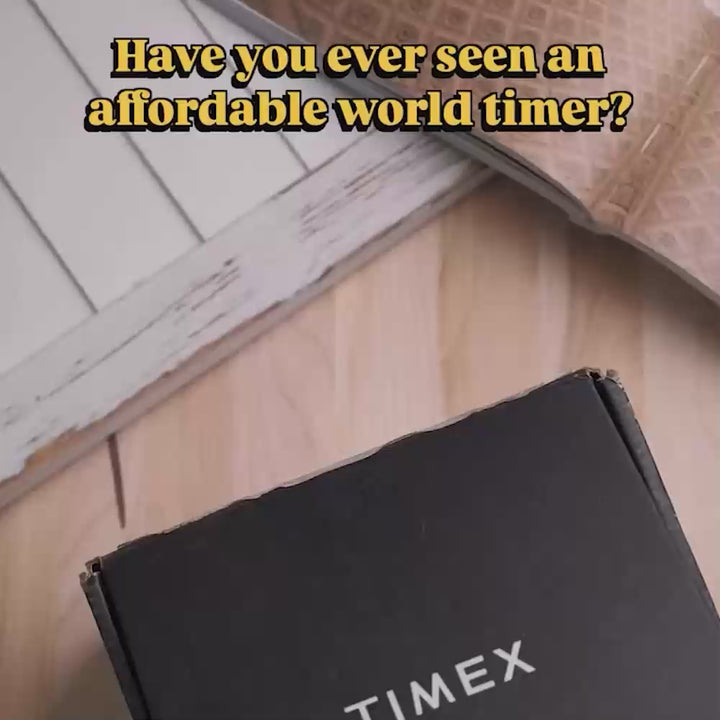 Q Timex 1972 Reissue Date 39mm Leather Band