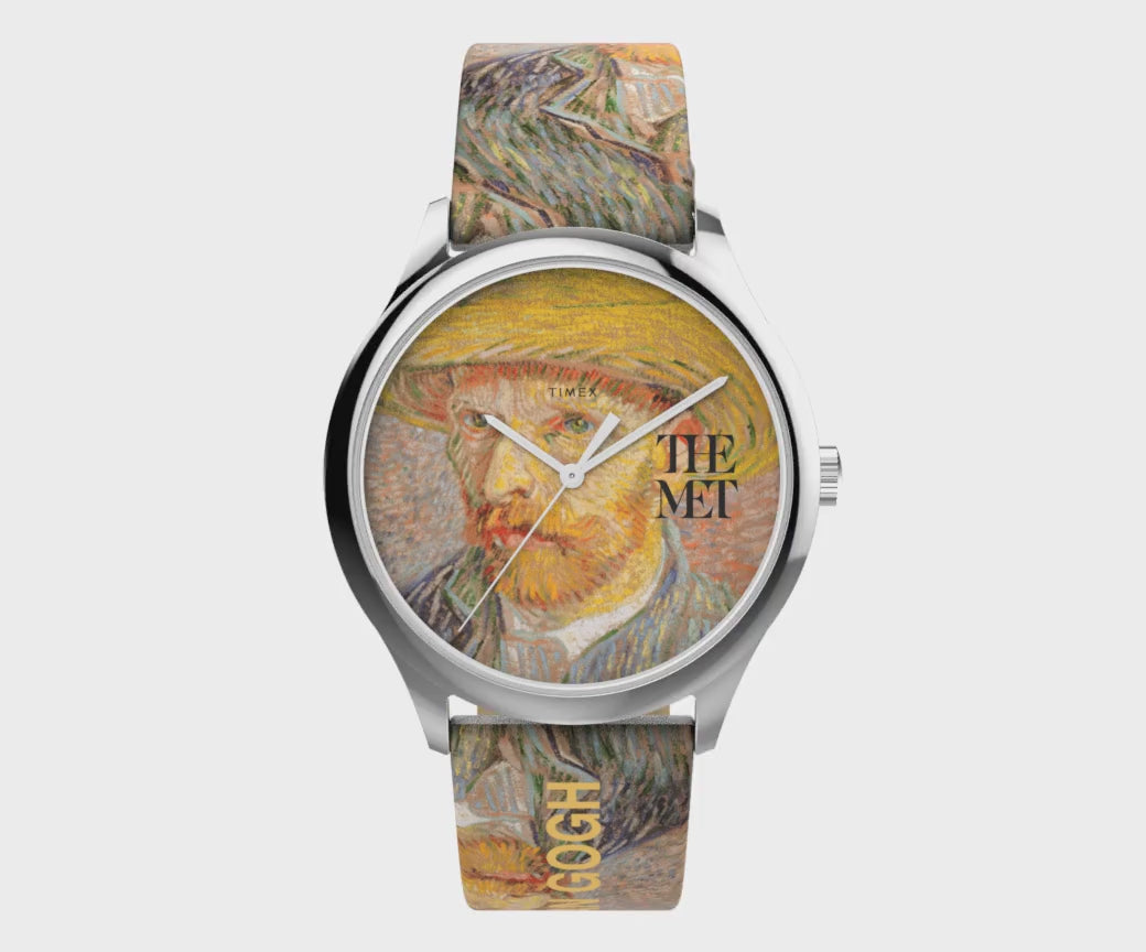 The Met Van Gogh 3-Hand 40mm Leather Band