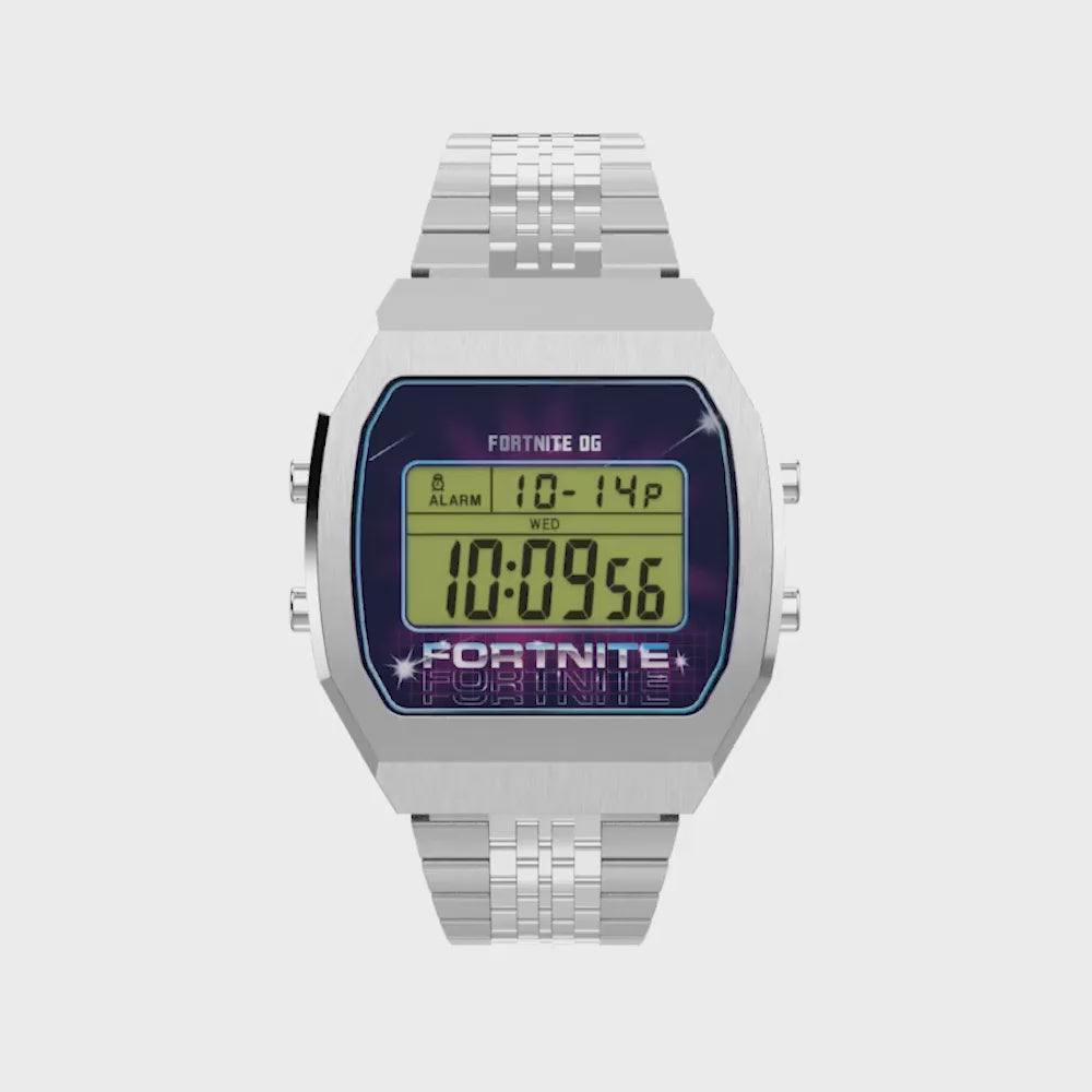 Timex T80 x Fortnite Digital 36mm Stainless Steel Band