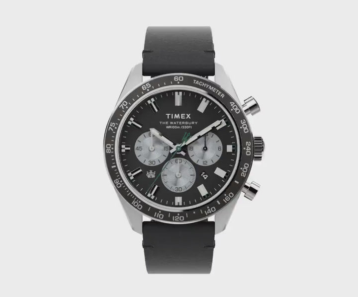 Waterbury Dive Chronograph 41mm Leather Band