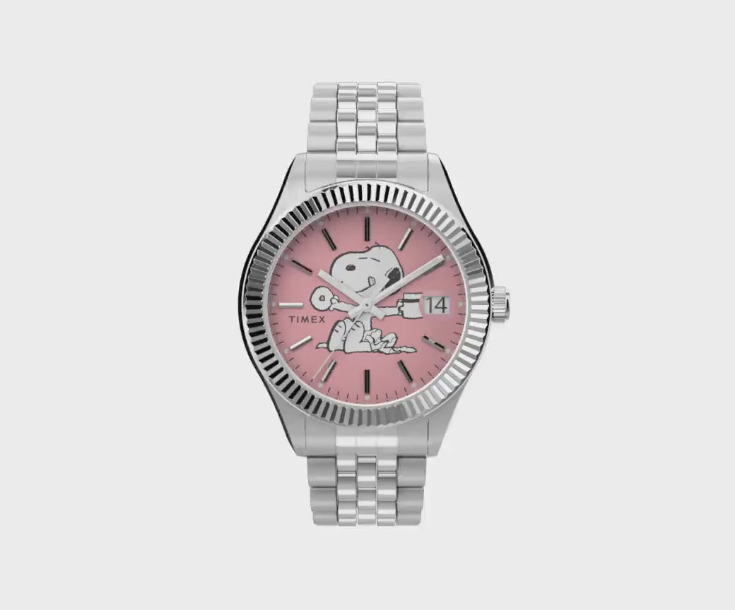 Timex Legacy X Peanuts Day-Date 36mm Stainless Steel Band