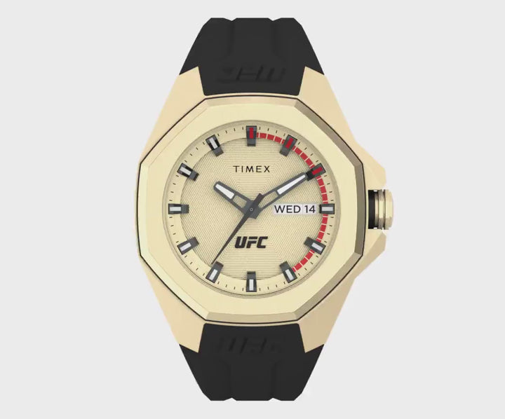 Timex x UFC Pro Day-Date 45mm Rubber Band