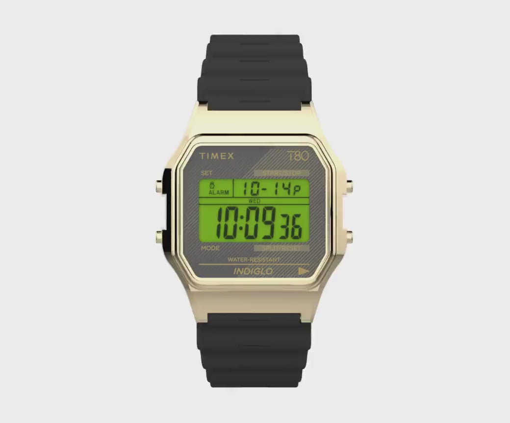 Timex T80 Digital 34mm Resin Band