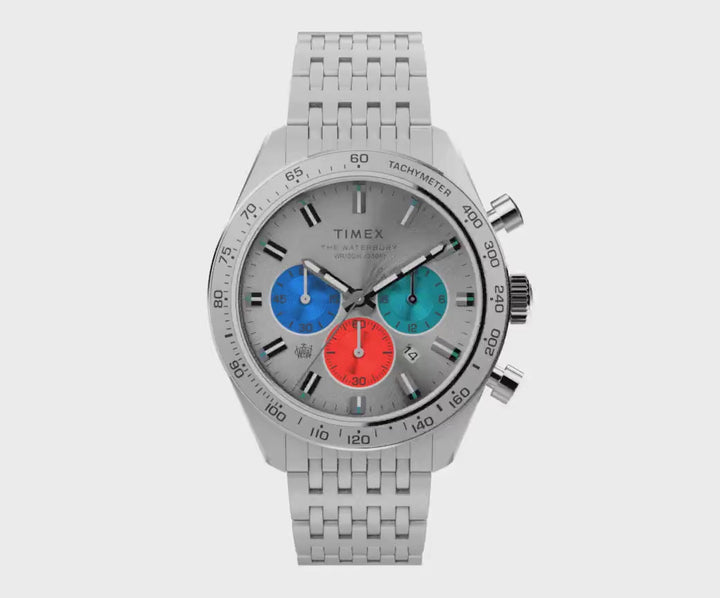 Waterbury Dive Chronograph 41mm Stainless Steel Band