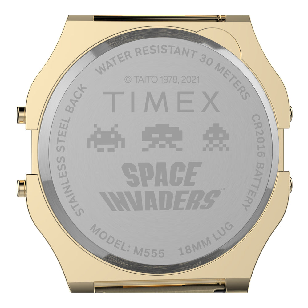 Timex 80 Space Invaders Digital 34mm Stainless Steel Band