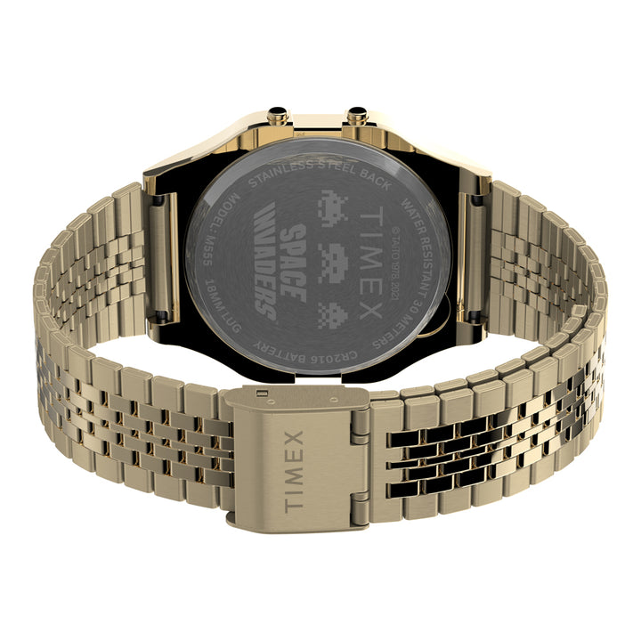 Timex 80 Space Invaders Digital 34mm Stainless Steel Band