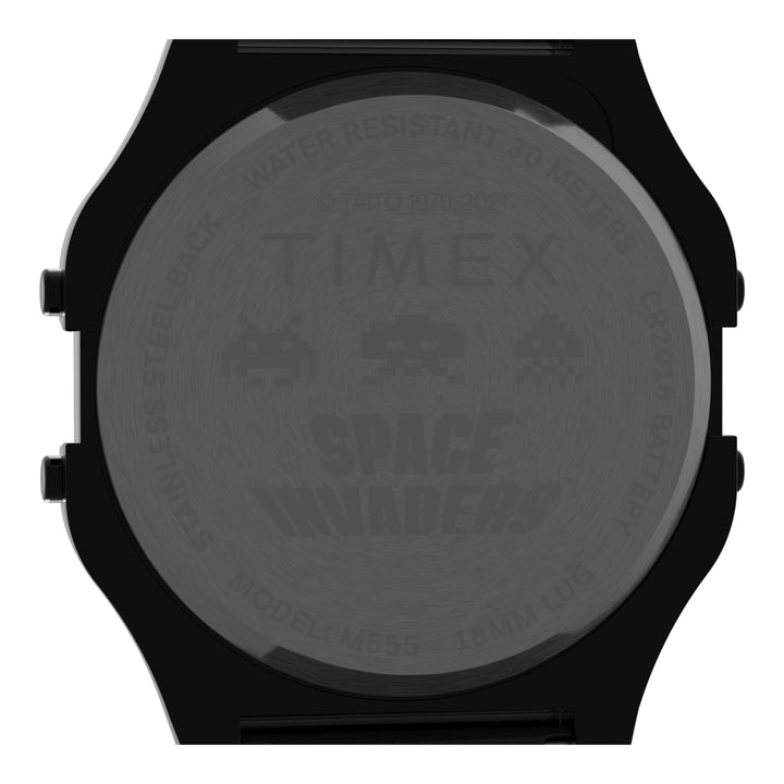 Timex 80 Space Invaders Digital 34mm Stainless Steel Band