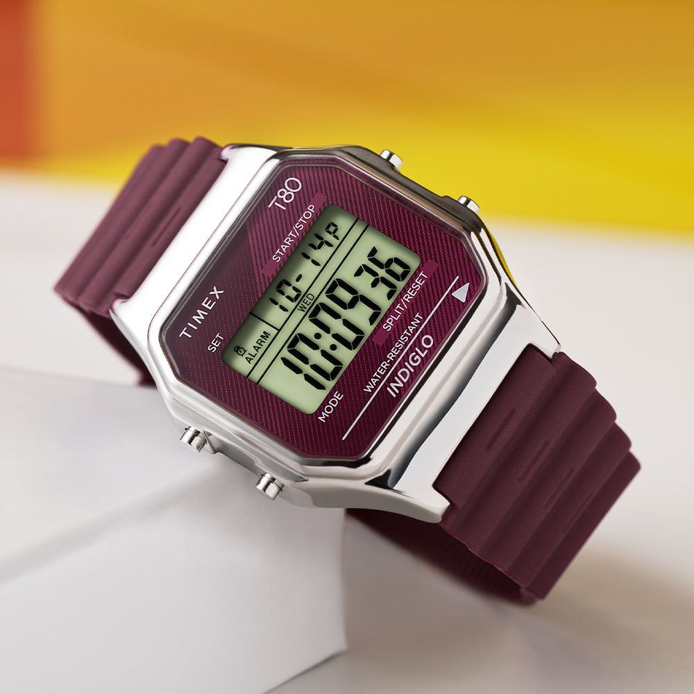 Timex T80 Digital 34mm Resin Band