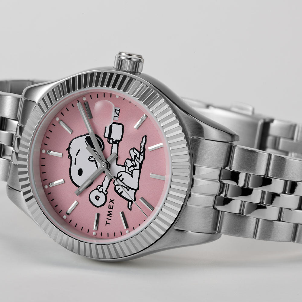 Timex Legacy X Peanuts Day-Date 36mm Stainless Steel Band