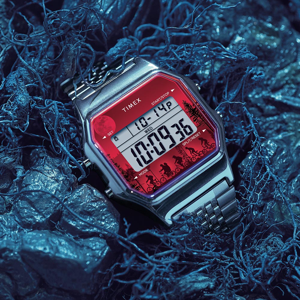 Timex T80 x Stranger Things Digital 34mm Stainless Steel Band