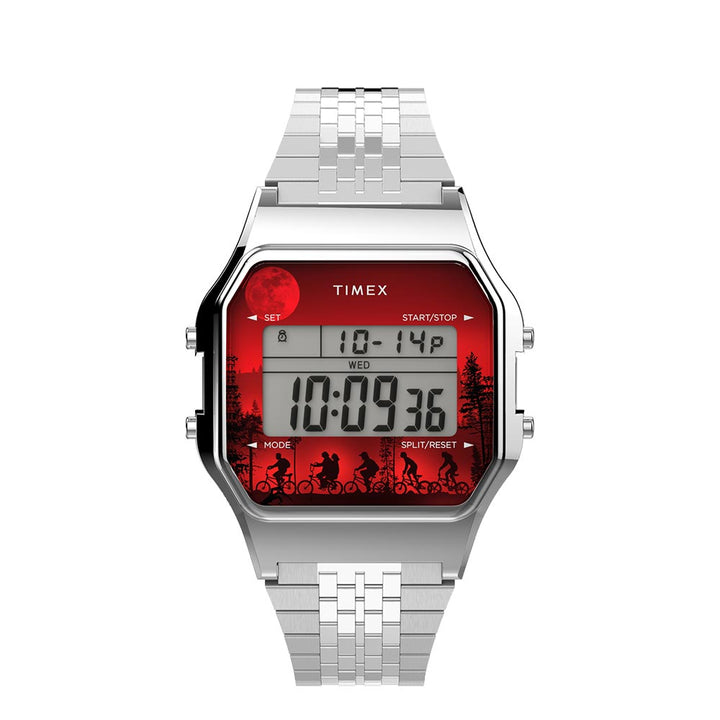 Timex T80 x Stranger Things Digital 34mm Stainless Steel Band