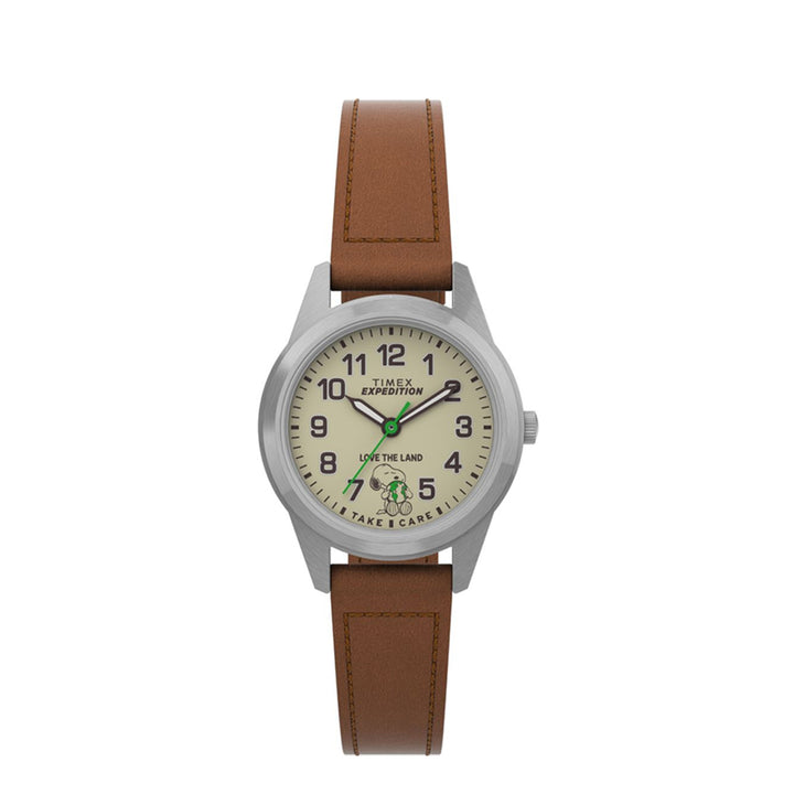 Peanuts Expedition 3-Hand 26mm Leather Band